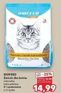Kaufland Żwirek dla kota kukurydziany Biofeed oferta