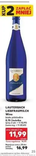 Kaufland Wino Lauterbach Liebfraumilch oferta