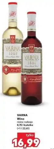Kaufland Wino białe półsłodkie Varna oferta