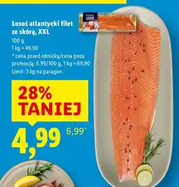 Lidl Łosoś Łosoś atlantycki filet ze skórą, XXL Lidl oferta