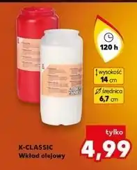 Kaufland Wkład olejowy 120h czerwony K-Classic oferta