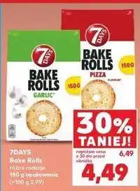 Kaufland Bake rolls czosnek 7 Days Rolls oferta