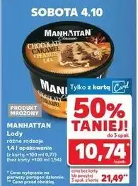 Kaufland Lody chocolate & caramel with peanuts Manhattan (Nestle) oferta