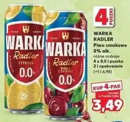 Kaufland Piwo Warka Radler Lemon 0.0% Alk oferta