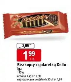 E.Leclerc biszkopty z galaretką dello jello truskawkowe Iga oferta
