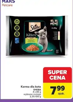 Carrefour Karma dla kota wybór smaków w sosie Sheba Kitten oferta