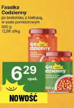 Delikatesy Centrum Fasolka Codzienny po bretońsku z kiełbasą, w sosie pomidorowym 500g oferta
