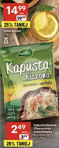 Delikatesy Centrum Kapusta kiszona Charsznicka z marchewką 420 g Nevita oferta