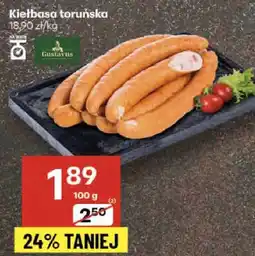 Delikatesy Centrum Kiełbasa toruńska 100g Gzella oferta