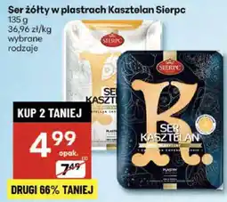 Delikatesy Centrum Ser żółty w plastrach Kasztelan Sierpc 135g oferta