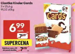 Delikatesy Centrum Ciastka Kinder Cards 3x25,6g oferta