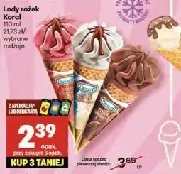 Delikatesy Centrum Lody rożek Koral 110ml oferta