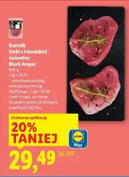 Lidl RZEŹNIK Steki z irlandzkiej wołowiny Black Angus oferta