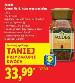 Lidl Jacobs Cronat Gold, kawa rozpuszczalna oferta