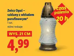 Lidl Znicz Opal – szklany z wkładem parafinowym oferta