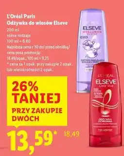 Lidl L'Oréal Paris Odżywka do włosów Elseve oferta