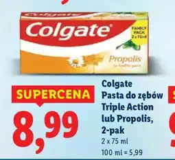 Lidl Colgate Pasta do zębów Triple Action lub Propolis, 2-pak oferta