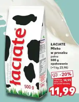 Kaufland ŁACIATE Mleko w proszku pełne 500 g opakowanie oferta