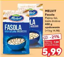 Kaufland MELVIT Fasola Piękny Jaś, biała drobna 400 g opakowanie oferta