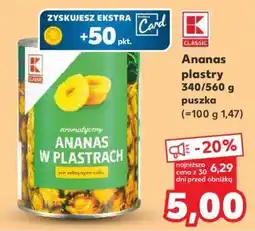 Kaufland Ananas plastry 340/560 g puszka oferta