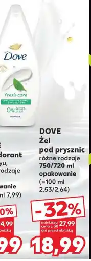 Kaufland Dove żel pod prysznic oferta