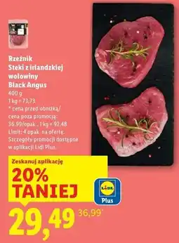 Lidl Stek z irlandzkiej wołowiny Rzeźnik Codzienna Dostawa oferta