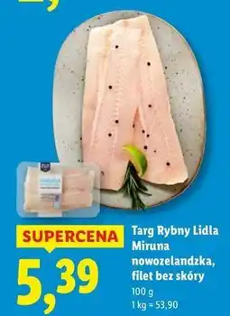 Lidl Miruna nowozelandzka filet bez skóry Targ Rybny Lidla oferta