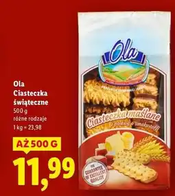 Lidl Ciastka maślane w polewie toffi Ola oferta