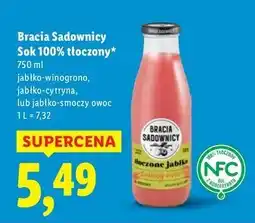 Lidl Sok tłoczone jabłko smoczy owoc Bracia Sadownicy oferta