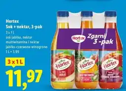 Lidl Sok jabłko + nektar multiwitamina jabłko-czerwone winogrono Hortex oferta
