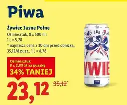 Lidl Piwo Żywiec Jasne Pełne oferta