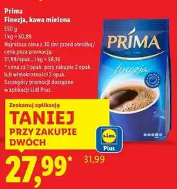 Lidl Kawa Cafe Prima Finezja oferta