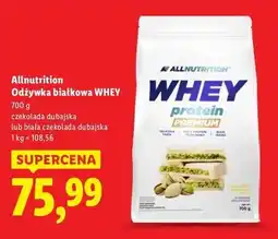 Lidl Koncentrat białek o smaku dubajskiej czekolady Allnutrition Whey Protein oferta