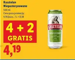 Lidl Piwo Kasztelan Niepasteryzowane oferta