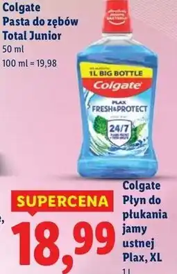 Lidl Płyn do ust cool mint Colgate Plax oferta