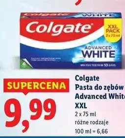 Lidl Pasta do zębów Colgate Advanced White oferta