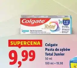 Lidl Pasta do zębów dla dzieci w wieku 7-12 lat Colgate Total oferta