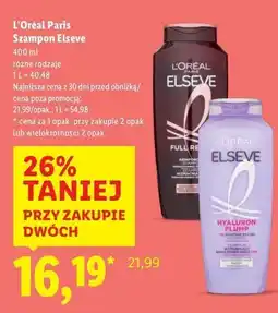 Lidl Szampon do włosów wzmacniający L'oreal Elseve Full Resist oferta