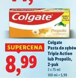 Lidl Pasta do zębów Colgate Triple Action oferta