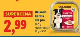 Lidl Pasztet dla psa z wołowiną Orlando oferta