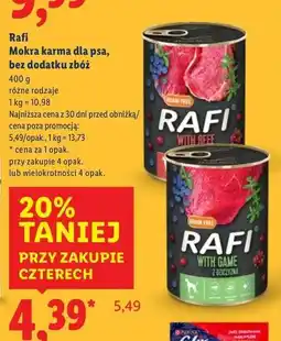 Lidl Karma dla psa z dziczyzną Rafi oferta