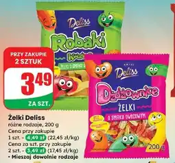 Dino Żelki z sokiem owocowym dżdżownice Deliss oferta