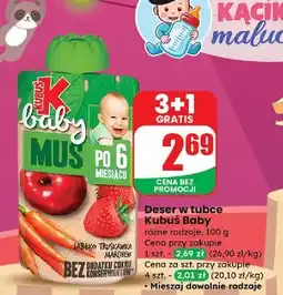 Dino Mus jabłko-truskawka-marchew Kubuś Baby oferta