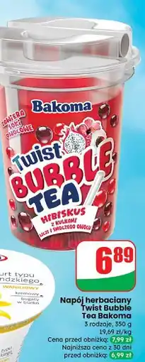 Dino Napój herbaciany hibiskus Bakoma Bubble Twist oferta