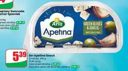 Dino Ser feta w kostkach z zielonymi oliwkami i czosnkiem Arla Apetina Snack oferta