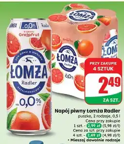 Dino Piwo Łomża Radler 0.0% Grejpfrut oferta