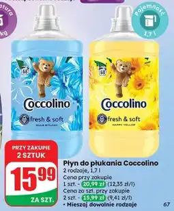 Dino Płyn do płukania happy yellow Coccolino Fresh & Soft oferta