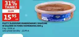 Auchan Filety śledziowe panierowane i smażone w zalewie octowej Komersmag oferta