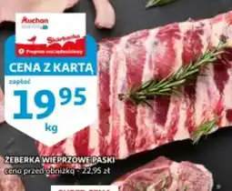 Auchan Zeberka wieprzowe paski oferta