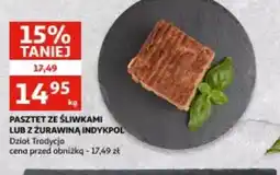 Auchan Pasztet ze śliwkami lub z żurawiną Indykpol oferta